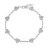 Mini or Medium Bezel & Pave Diamond Heart Bracelet