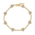 Mini or Medium Bezel & Pave Diamond Heart Bracelet