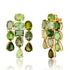 Statement Mixed Green Tourmaline Cluster Earrings 