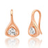 Gold Trillion Drop Earrings with Round Diamonds