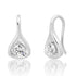 Gold Trillion Drop Earrings with Round Diamonds