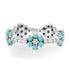 Diamond & Turquoise Daisy Eternity Band Ring