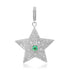 Double Sided Emerald & Pave Diamond Star Charm Pendant