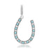 Lucky Lady Diamond & Turquoise Horseshoe Charm Pendant