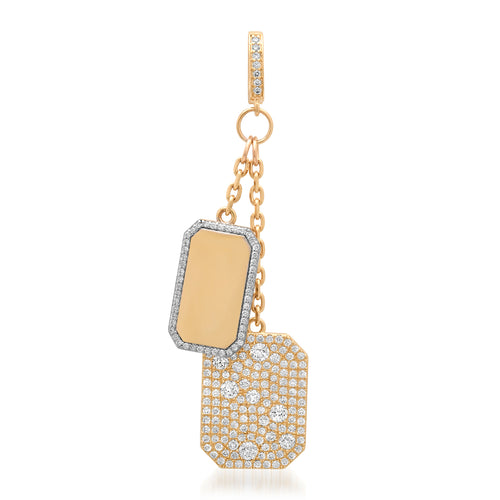 Darling Gold & Diamond Duo Hanging Plaque Charm