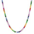 Rainbow Gemstone 1/2 Tennis Necklace