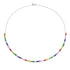 Rainbow Gemstone 1/2 Tennis Necklace