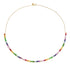Rainbow Gemstone 1/2 Tennis Necklace