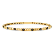 Black Diamond Pyramid Flex Bangle Bracelet