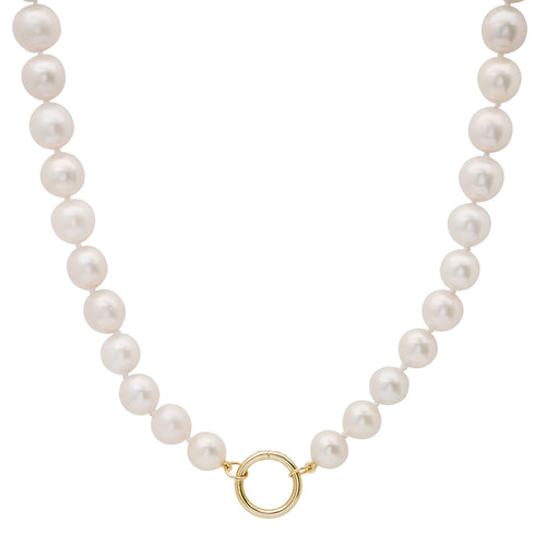 Round Pearl Necklace with Enhancer Clasp 