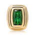 One of a Kind Bezel Set Green Tourmaline Statement Ring