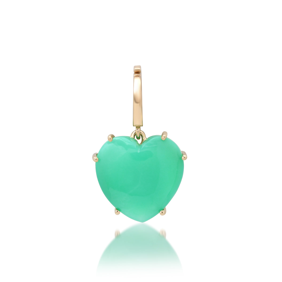 Precious Gemstone Heart Charm