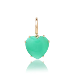 Precious Gemstone Heart Charm