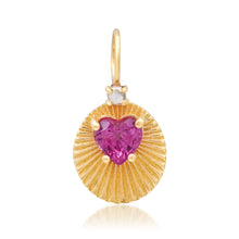 One of a Kind Joy Light with Pink or Blue Sapphire Heart Charm
