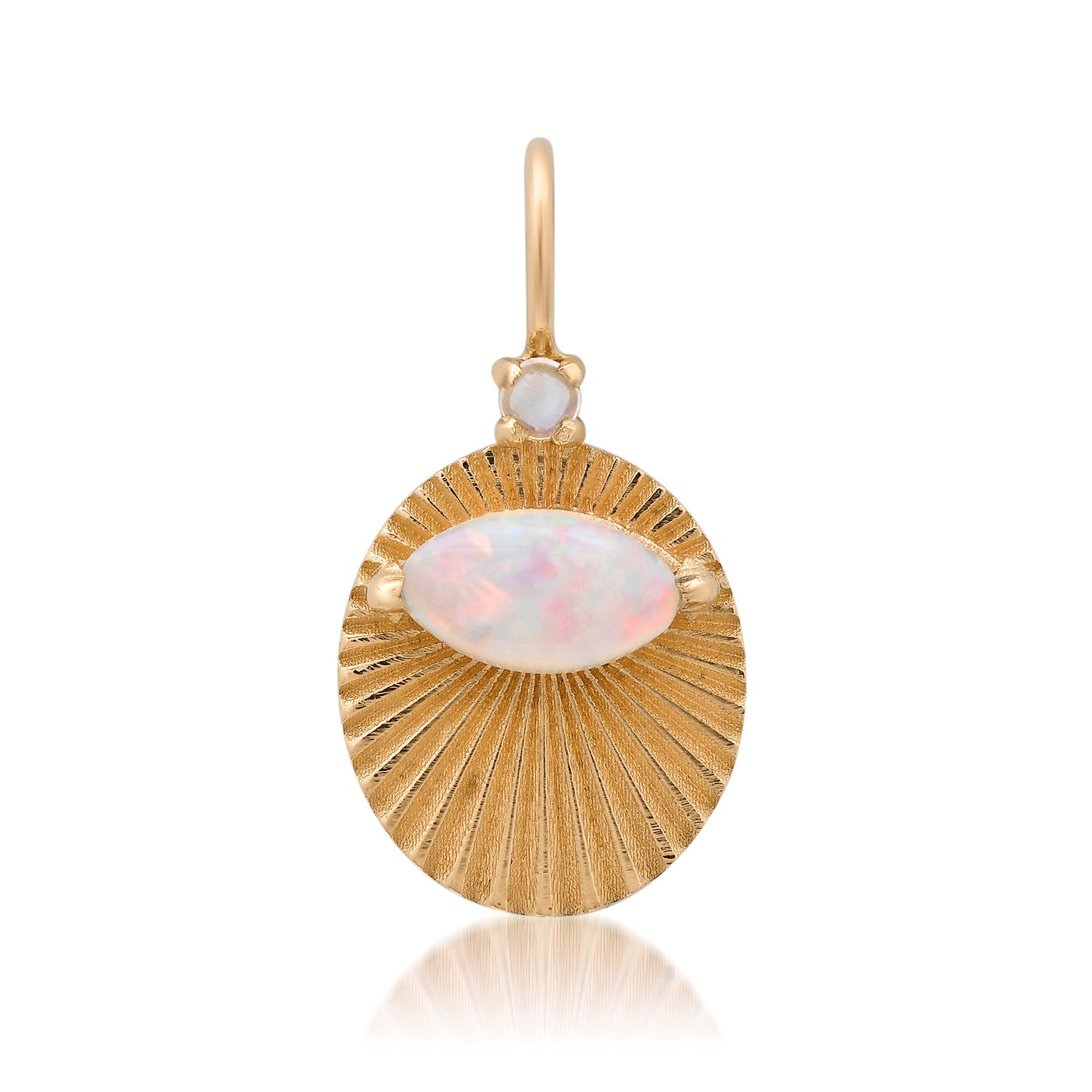 One of a Kind Joy Light Charm with Australian Opal & Moonstone