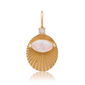 One of a Kind Joy Light Charm with Australian Opal & Moonstone