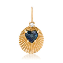 One of a Kind Joy Light with Pink or Blue Sapphire Heart Charm