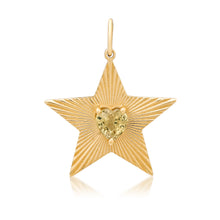 One of a Kind Star Light Charm with Pink or Yellow Sapphire