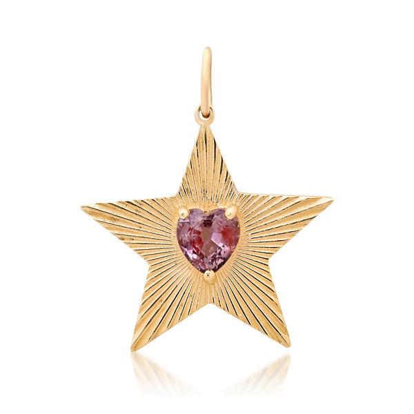 One of a Kind Star Light Charm with Lavender or Yellow Sapphire