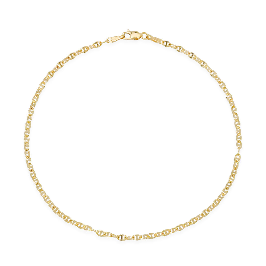 Mariner Chain Link Gold Anklet 