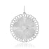 Fluted Gold & Diamond Clover Charm with Chain Link Frame