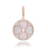 Mother of Pearl & Diamond Clover Coin Charm