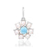 Cabochon Chic Turquoise & Pearl Flower Charm