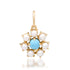 Cabochon Chic Turquoise & Pearl Flower Charm