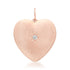 Satin Gold & Diamond Puffy Heart Charm