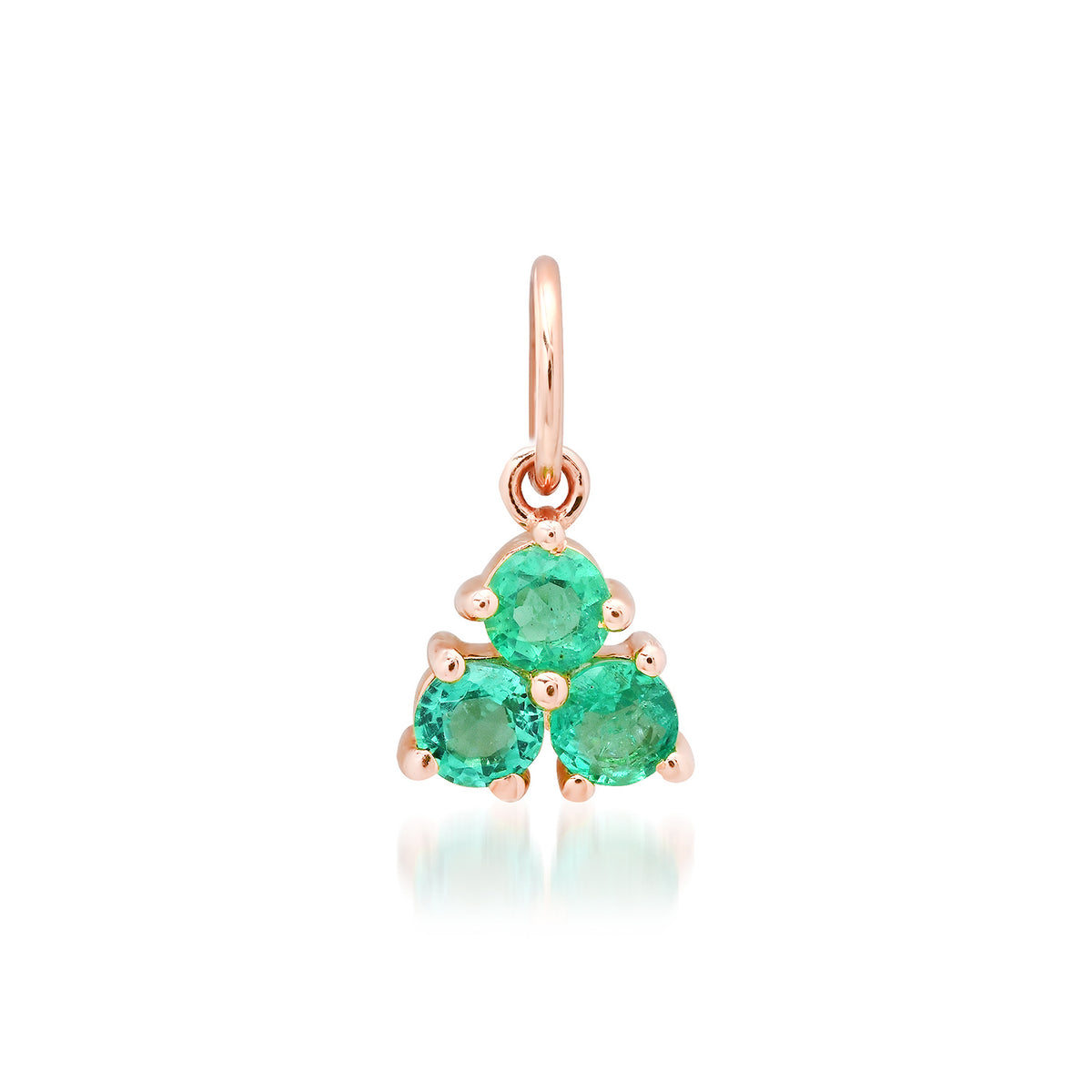 Petite Emerald Trio Charm