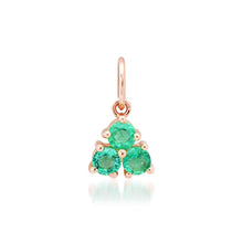 Petite Emerald Trio Charm