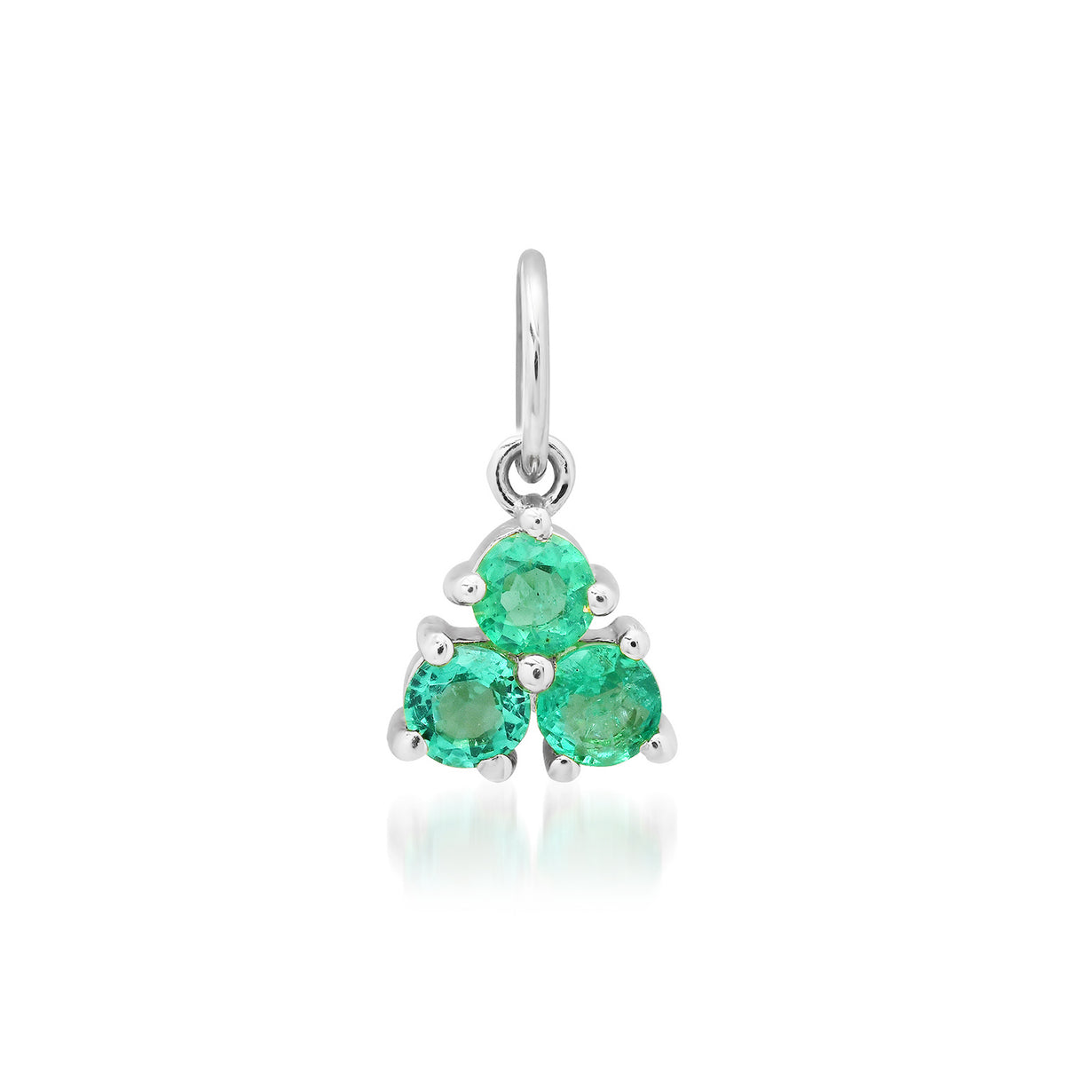 Petite Emerald Trio Charm