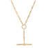 Heavy Bar Link Gold Chain Necklace with Toggle