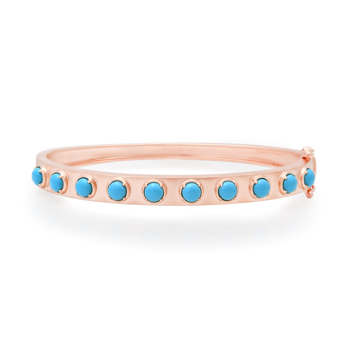 Matte Gold & Cabochon Gemstone Bangle Bracelet
