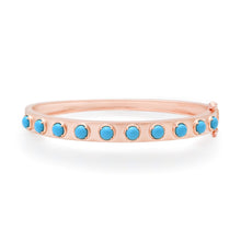 Matte Gold & Cabochon Gemstone Bangle Bracelet