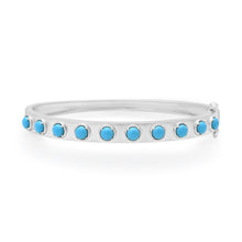 Matte Gold & Cabochon Gemstone Bangle Bracelet