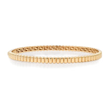 Ribbed Gold Bangle Bracelet