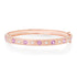 Satin Pink Sapphire & Diamond Rounds Bangle Bracelet