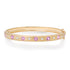 Satin Pink Sapphire & Diamond Rounds Bangle Bracelet