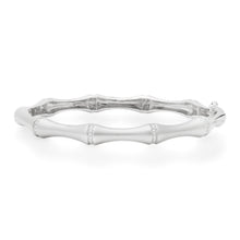 Matte Gold & Diamond Bamboo Bangle Bracelet