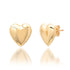 Petite Puffy Gold Heart Stud Earrings 