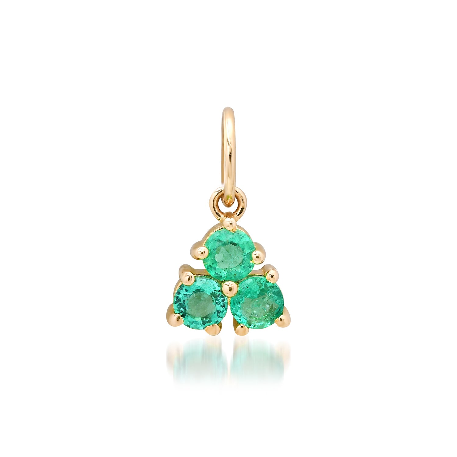 Petite Emerald Trio Charm
