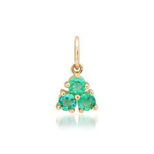 Petite Emerald Trio Charm