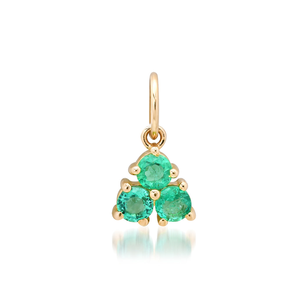 Petite Emerald Trio Charm