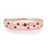 Scattered Square Ruby & Diamond Bangle Bracelet