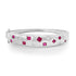 Scattered Square Ruby & Diamond Bangle Bracelet