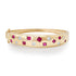 Scattered Square Ruby & Diamond Bangle Bracelet