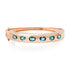 Oval Blue Zircon Bangle Bracelet