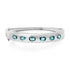 Oval Blue Zircon Bangle Bracelet