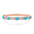 Turquoise Cabochon & Pave Diamond Bangle Bracelet